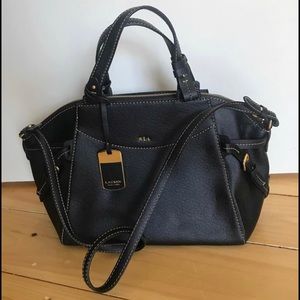 Ralph Lauren black leather handbag w cross-body